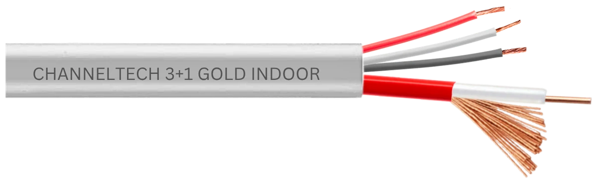 Channeltech 3+1 Gold CCTV Cable — CC-5221G-G-90